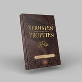 Donkerbruin boek met gouden tekst Verhalen van de Profeten over eerdere profeten